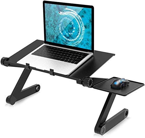 Mesa Plegable Para Ordenador, Mesa De Cama Ajustable Con 4 Ángulos De